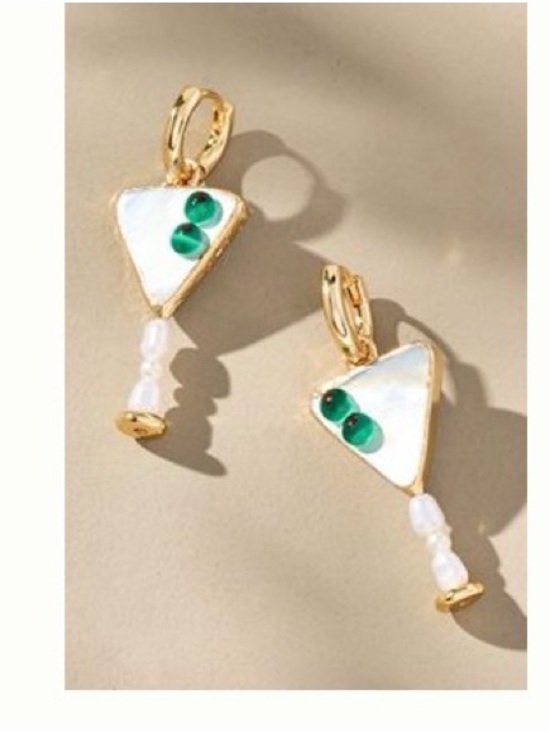 Anthropologie Jewelry - Anthropologie Festive Icon Martini Earrings